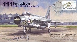 111 Squadron BAC Lightning F3 signed Air Vice-Marshal George Black CB OBE AFC* FRAeS FIMgt