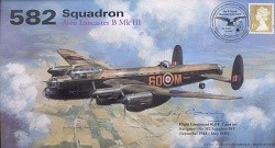 582 Squadron Avro Lancaster signed Flight Lieutenant Reg Cann DFC