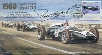 1960b COOPER-CLIMAX T53s & LOTUS 18, PORTO F1 cover signed PADDY HOPKIRK