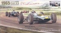 1965b LOTUS 33, BRM P261 FERRARI 158 SILVERSTONE F1 cover signed NINO VACARELLA