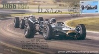 1966b BRABHAM-REPCO & COOPER-CLIMAX T81 NURBURGRING F1 cover signed ALAN REES