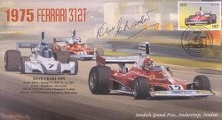 1975a FERRARI 312T, ANDERSTORP, SWEDEN F1 cover signed DAVE CHARLTON