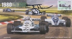 1980c WILLIAMS COSWORTH FW07B BRANDS HATCH F1 cover signed TIFF NEEDELL