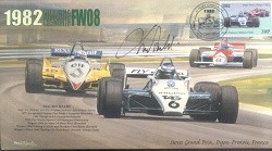 1982b WILLIAMS-COSWORTH 08 DIJON-PRENOIS F1 Cover signed MAURO BALDI