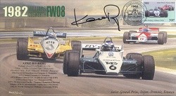 1982c WILLIAMS-COSWORTH 08 DIJON-PRENOIS F1 Cover signed KEKE ROSBERG