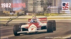 1982 (S)c McLAREN COSWORTH MP4B DETROIT F1 Cover signed RON DENNIS
