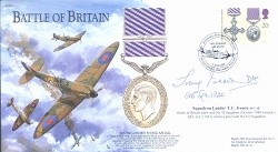 BB02e Battle of Britain - DFM signed Sqn Ldr Tony Iveson DFC AE