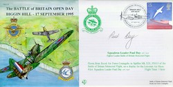 JS(CC)09b 1995 Biggin Hill Battle of Britain Open Day cover signed Sqn Ldr P Day AFC