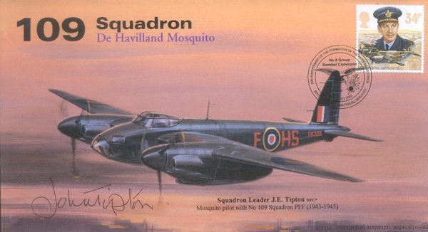 Av600 582 Squadron Pathfinder WW2 RAF Lancaster cover hand signed PATRICK DFC
