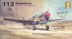 112 Squadron Curtiss P-40 Kittyhawk signed Squadron Leader Neville Duke CBE DSO DFC** AFC