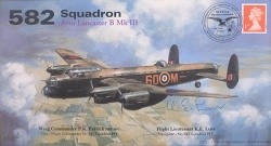 582 Squadron Avro Lancaster signed Wg Cdr PKK Patrick MBE DFC & Flt Lt K Lenz