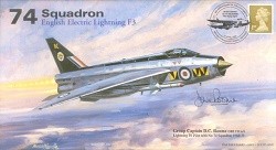 74 Squadron BAC Lightning F3 signed Group Captain Dave Roome OBE FRAeS