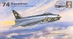 74 Squadron BAC Lightning F3 signed Air Vice-Marshal John Howe CB CBE AFC