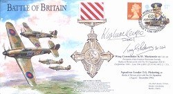 BB13e Battle of Britain - AFC signed Wg Cdr Ken MacKenzie DFC* AFC AE & Sqn Ldr Tony Pickering