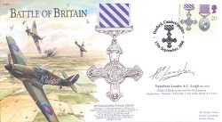 BB09c Battle of Britain - DFC signed Sqn Ldr Joe Leigh DFC DFM