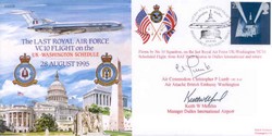 JS(CC)08c Last RAF Vickers VC10 Flight UK - Washington special signed cover
