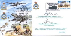 JS(CC)29c 75th Anniversary of No II Squadron RAF Regt cover signed OC