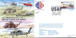 JS(CC)34b 50th Anniversary of USAF - Helicopters pilot signed cover