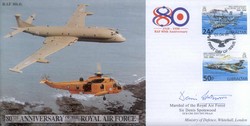 JS(CC)44e RAF 80th Anniversary - Maritime Patrol / SAR signed MRAF Sir Denis Spotswood