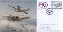 JS(CC)45c RAF 80th Anniversary - Air Defence / AEW signed ACM Sir John Allison