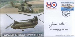 JS(CC)47c RAF 80th Anniversary - Support Helicopters signed ACM Sir John Willis