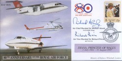 JS(CC)48d RAF 80th Anniversary - Royal / VIP Flying signed ACM Sir Michael Alcock & AVM Sir Ric