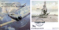 JS(CC)53a 60th Anniversary of the Spitfire in RAF Service unsigned cover