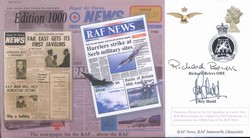 JS(CC)72e RAF News Official 1000th Edition cover signed actors Richard Briers & Roy Hudd