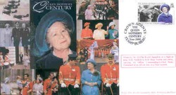 JS(CC)73a Queen Mother`s Century unsigned cover