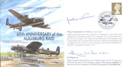 MF2 The Augsburg Raid signed Wing Commander JL Nunn DFC AE BSc MRAES & H Wilson DFM
